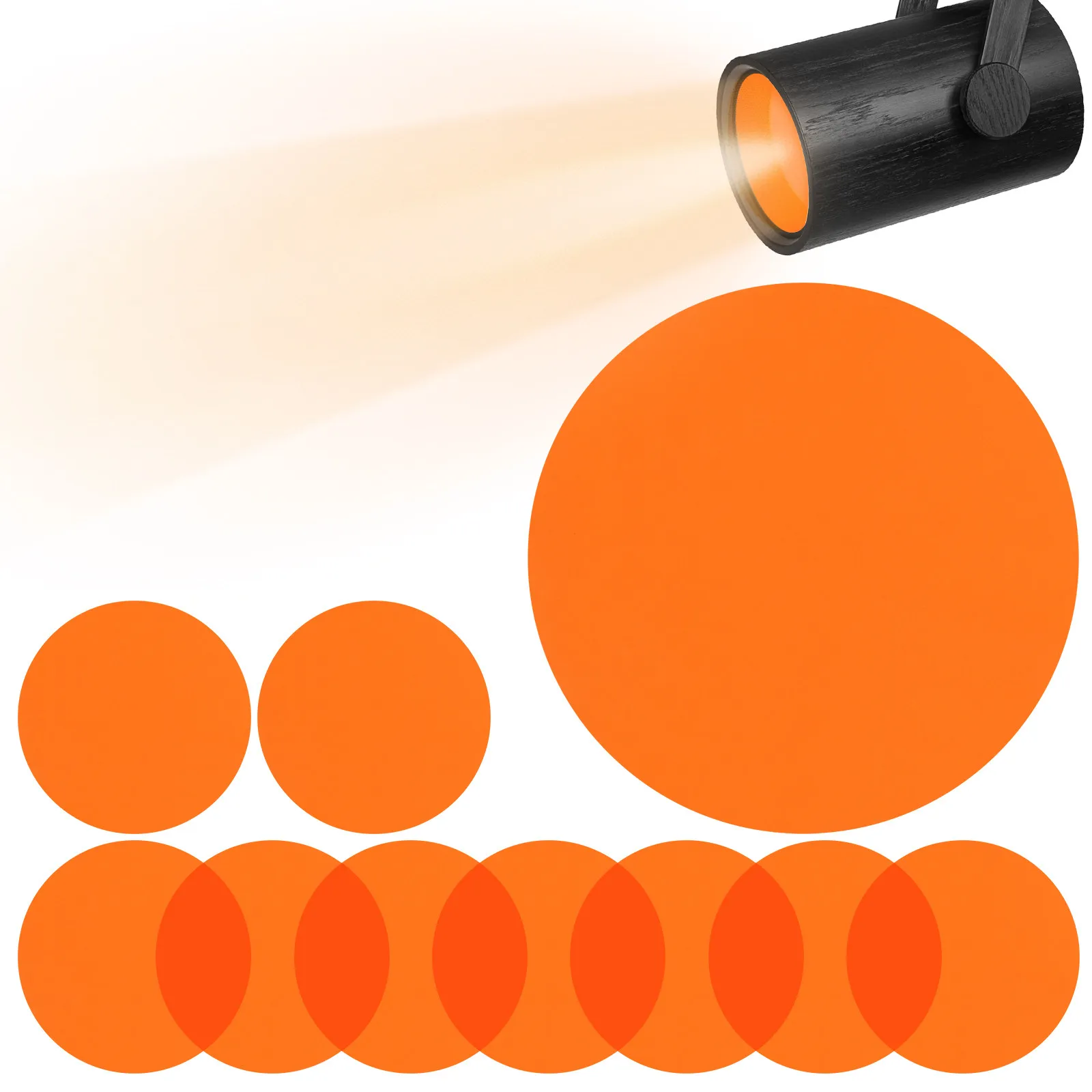 10 Pcs 66MM Light Dazzle Color Film Photo Films Number Key Sun Iridescent Lighting For Photography Colored Film Outdoor Lights