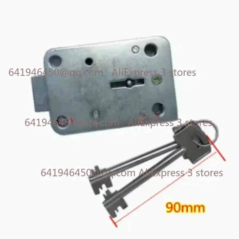 Suitable for Home Safe Vault Door Safe Leaf Lock Escort Car Lock 90 Double Flagpole Extra Long Key Anti-theft Lock image 2