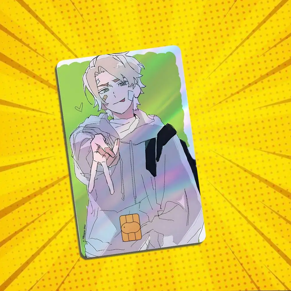 green Lloyd Fated opposition Morro High Quality Anime Laser PVC Sticker Film Skin Cover For Metro Debit Credit Card  Access Card