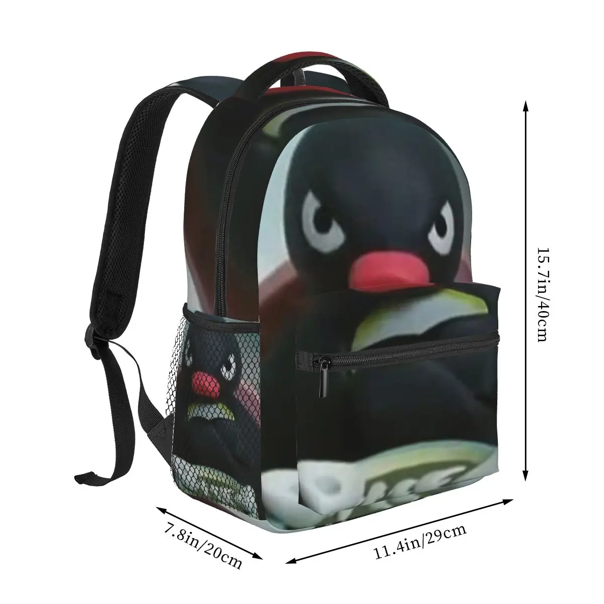 Pingu The Penguin Angry - Noot Noot Backpack Hot Sale Daypack Large Capacity Boys Girls BookBag School Bag Shoulder Bags for Men