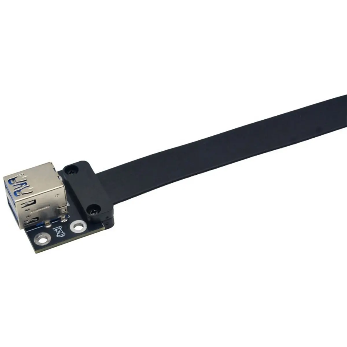 PHONE&GEAR USB 19P/20Pin to Dual USB3.0 Adapter Dual USB-A Female Socket Extension Cable 90-Degree for Motherboard 20CM