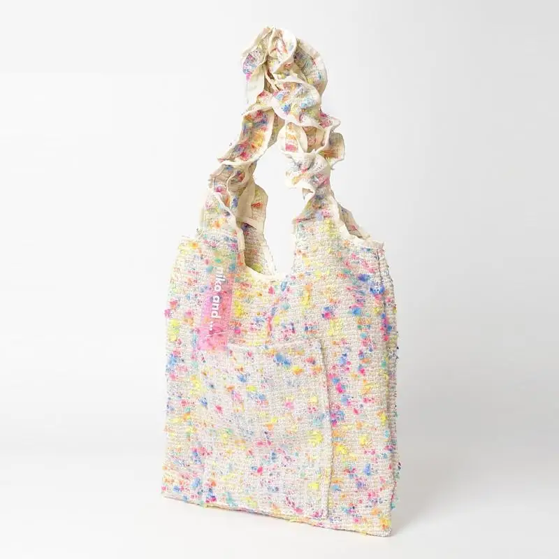 Light Luxury Fashion New Style Ruffled Edge Handle Women's Bag Simple Casual Versatile Personalized Creative Shoulder Bag Trendy