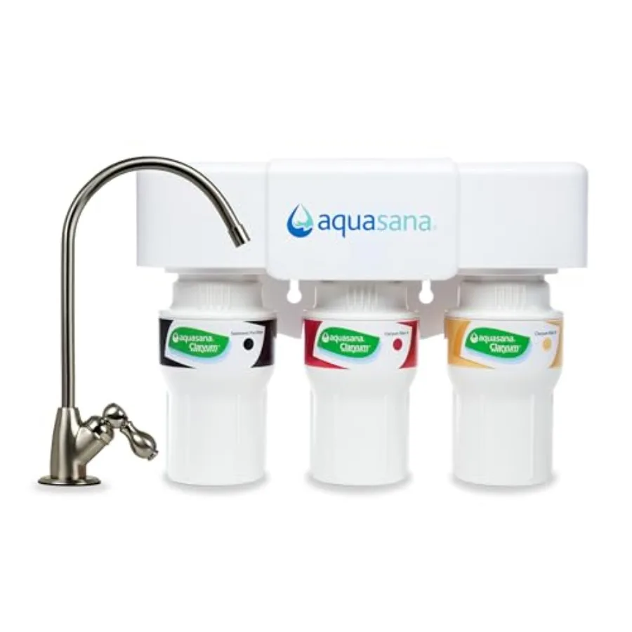 

Under Sink Water Filter System - Reduces PFAS Lead and Chlorine in Drinking Water - Under Counter Claryum Filtration for Kitche
