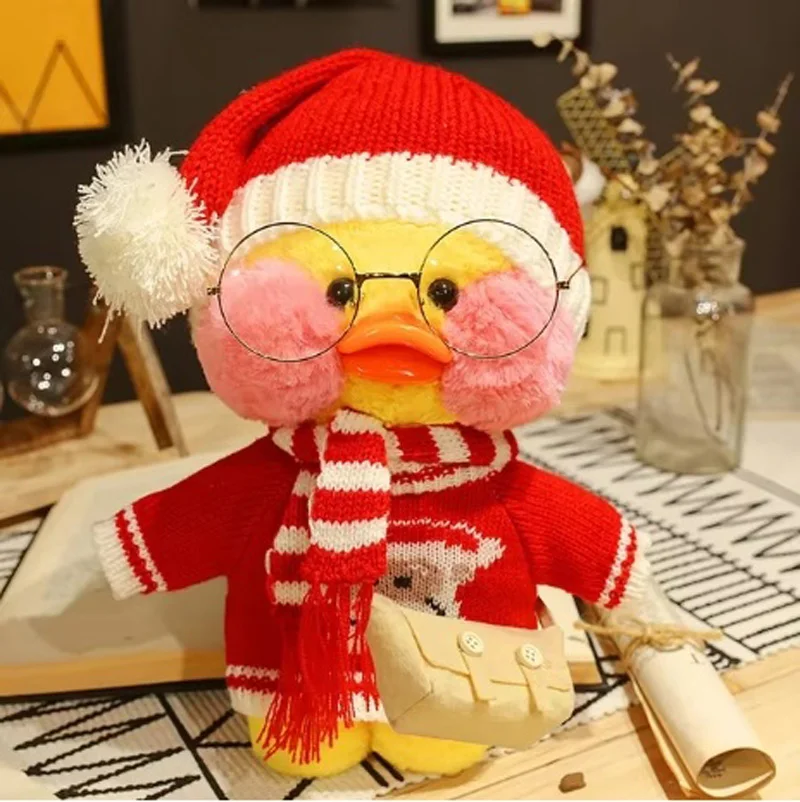 30cm pequeno pato amarelo coreano netred usando ácido hialurônico boneca patos lalafanfan brinquedos macios de pelúcia meninas aniversário presente de natal