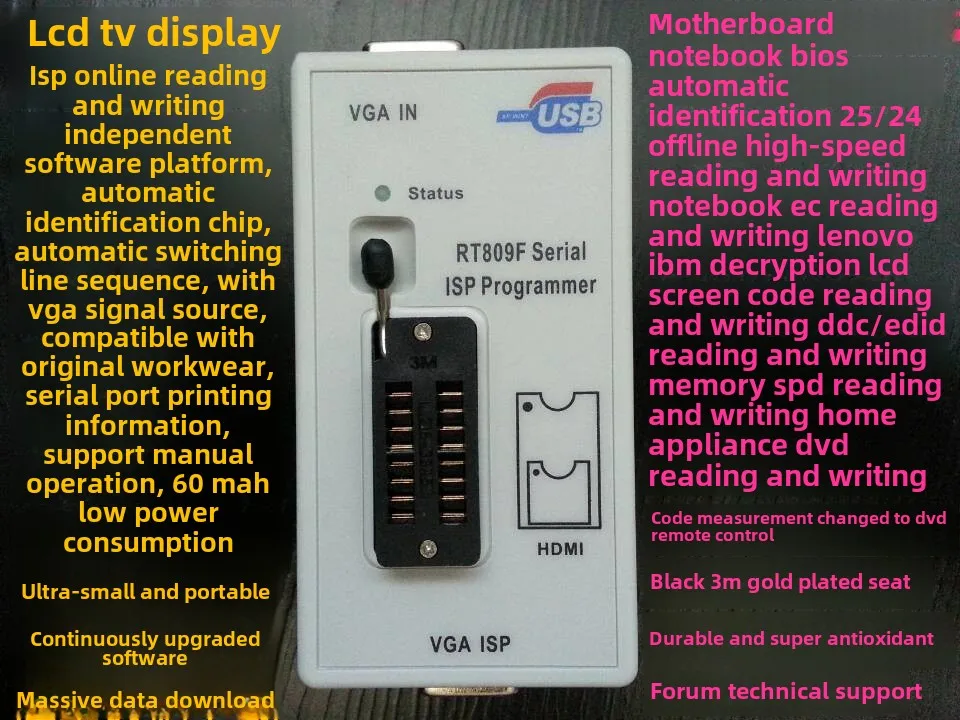 Apply tort809f USB LCD programmer main board notebook burner KB9012 reader