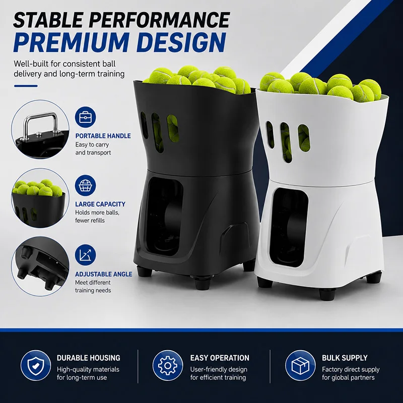 Professional Portable Intelligent Tennis Training Machine With Internal AI Controlled Automatic Ball Launcher Player Practice
