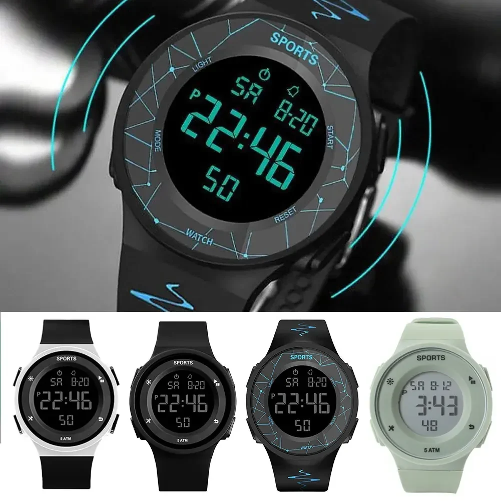 Waterproof Luminous Electronic Watch for Men Trendy Simple Fashion Large Screen Sports Watch Multifunctional Sports Watch