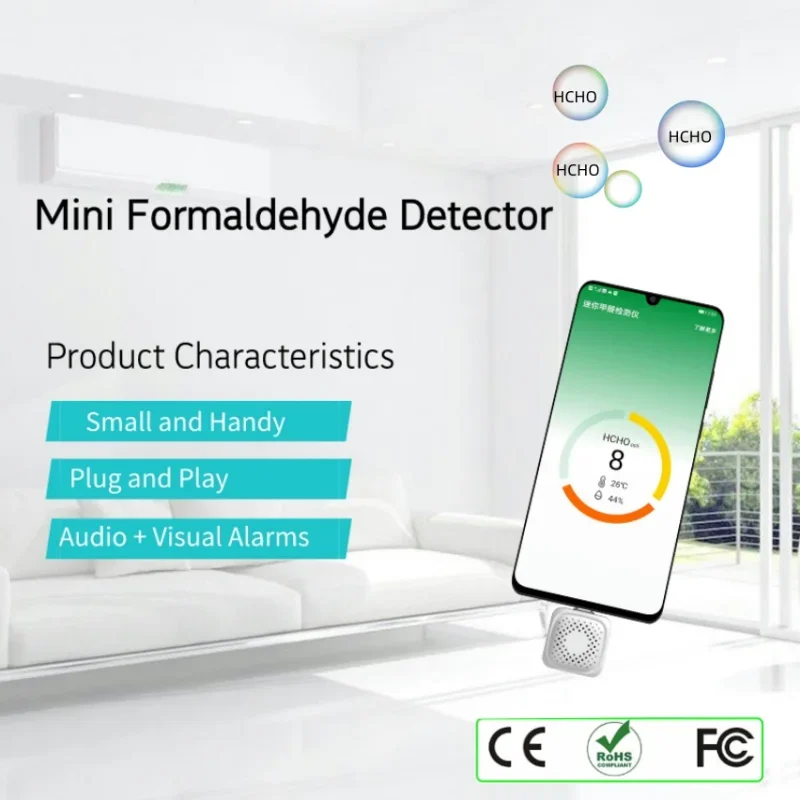 1pcs Air Quality Detector Hcho Sensor HCHO Tester portable Mini Formaldehyde Detector