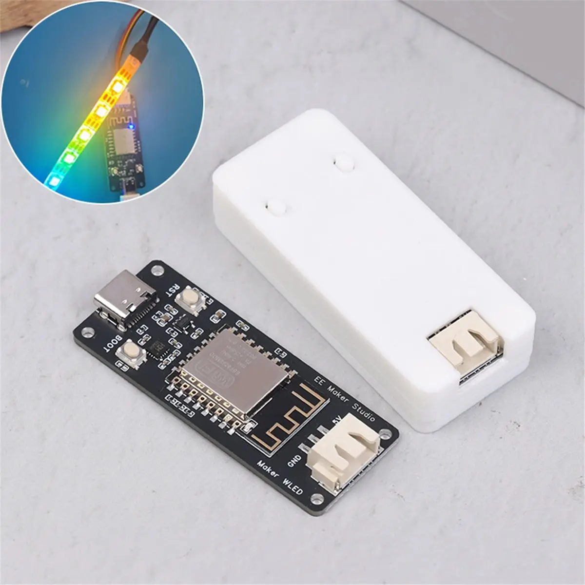 [VALUE PACK]1Pc ESP-12F WLED Controller Module Chassis Ambient Light WIFI Controller ESP8266 Accessories with Shell