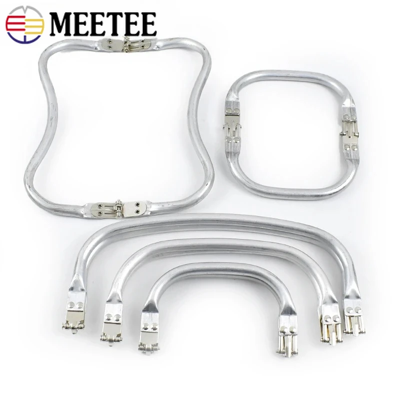 

1-4Pcs Aluminium Tube Bag Handle Metal Purse Frame Wallet Kiss Clasp Buckle Sewing Bracket Clutch Bag Parts Hardware Accessories