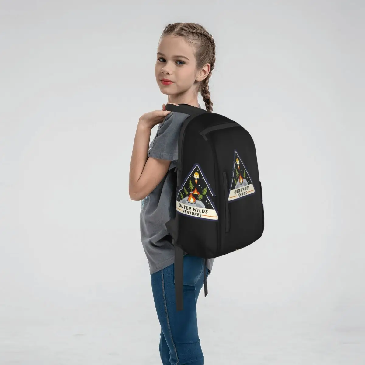 Outer Wilds Ventures Patch Backpack Daypack Boys Girls BookBag School Bag Shoulder Bags for Men Women