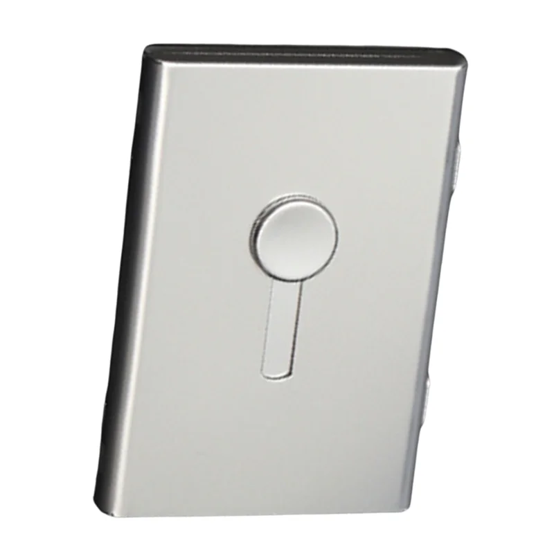 SQPP-1PC حافظة بطاقات عمل من نوع الدفع اليدوي، حامل بطاقات معدني محمول رفيع للغاية، صندوق تخزين بطاقات بلوري منظم