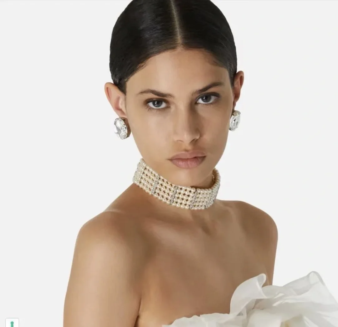 

European and American fashion pearl crystal pearl necklace