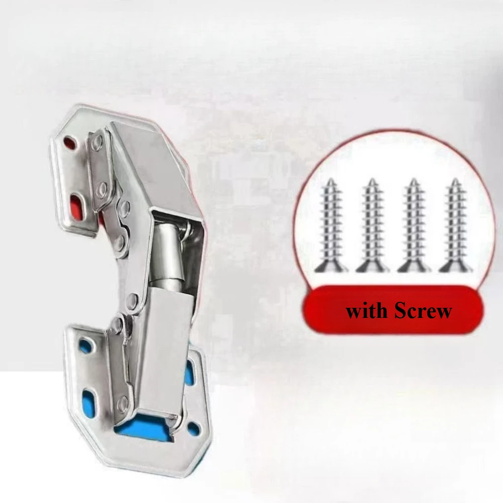 

2pcs Hinge Frog Hinge Cabinet Door Bridge Silent Door Hinges Complete Set Universal Type Cabinet Furniture Box Hinges with Screw