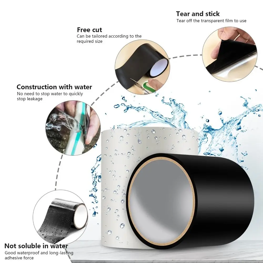 150cm Super Glue Tape Self Adhesive Emergency Repair Repair Tape High Viscosity Super Strong Waterproof Tape Hose Repair