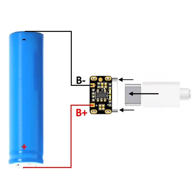 MIni Type-C 3.7 فولت 4.2 فولت 18650 شاحن بطارية ليثيوم مجلس شحن وحدة حماية الطاقة تيار مستمر الجهد المستمر
