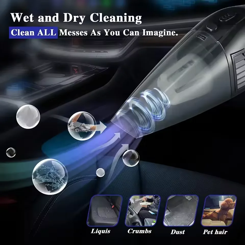 휴대용 DC12V 자동차 진공 청소기 건식 자동차 진공 청소기