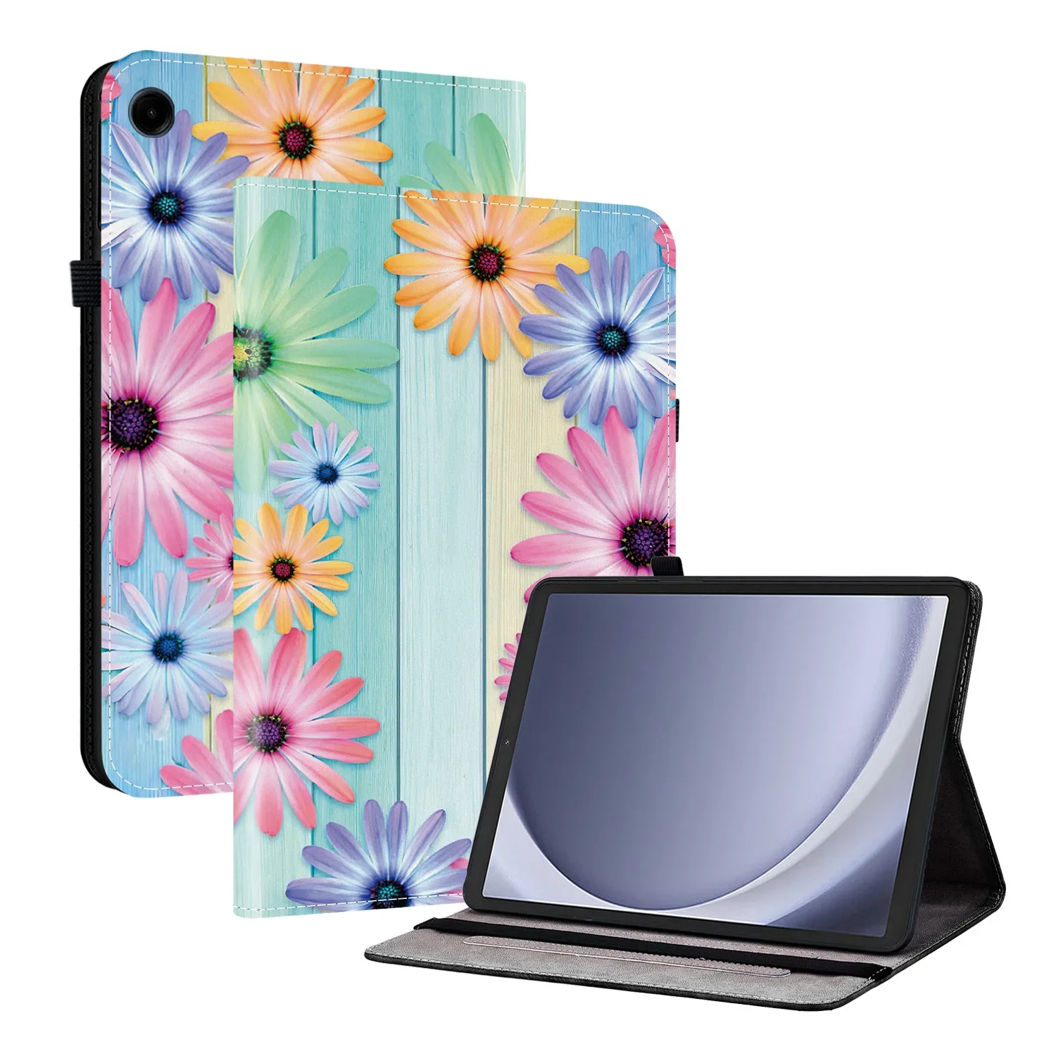 

Универсальный чехол-подставка из ТПУ для Samsung Galaxy Tab A9 2023, 8,7 дюйма, SM-X110 X115 X117, роскошный окрашенный чехол со слотом для карт