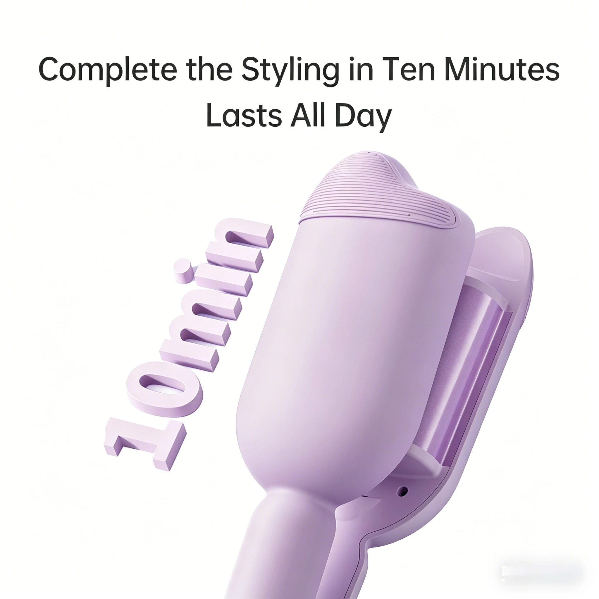 36mm Curling Iron Wave Hair Curler Negative Ions 3 Temperature Settings Anti Scald Fast Heating Rotating Cord