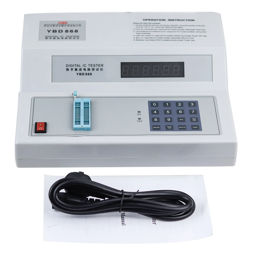 YBD868 Integrated Circuit Tester Off Line Measuring-testing Instrument Desktop IC Chip Component Checking Digital IC Tester