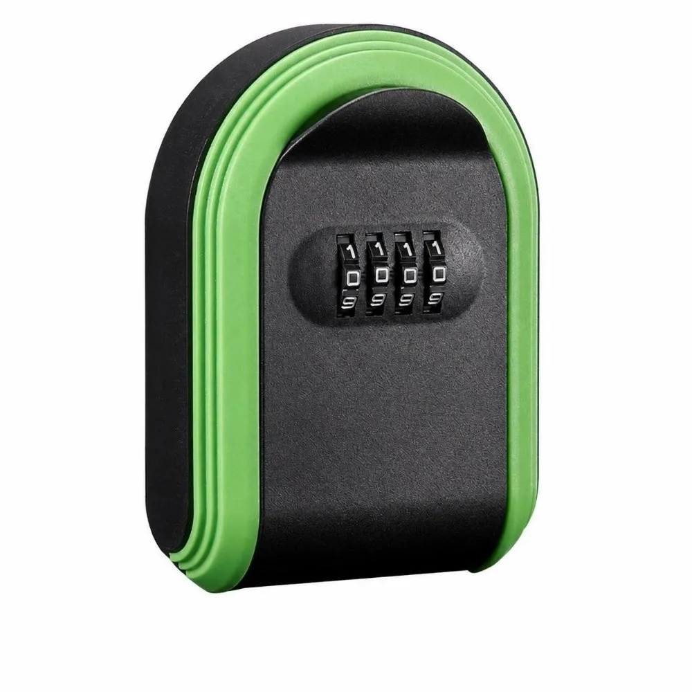Full Plastic Password Key Box Mechanical Combination Lock 4 Digit Password Key Organizer Waterproof Anti-Theft Key Lock Box