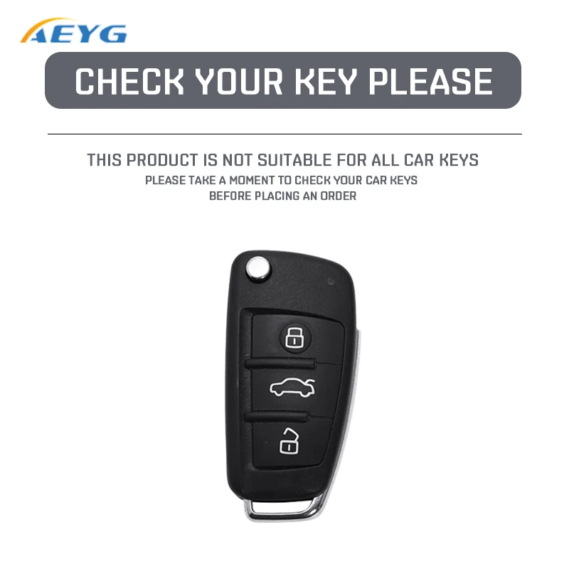 TPU Car Flip Key Case Fob Keychain Suit For Audi A1 A3 A6 A6L Q2 Q3 Q7 TTS R8 S6 RS3 Protection Keychain Holder Fob Accessories