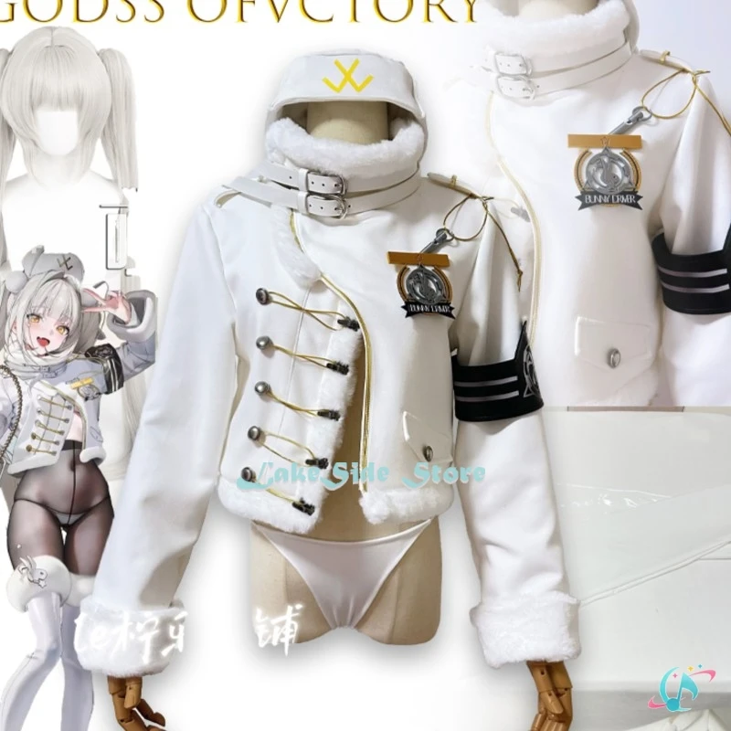 

Christmas costume Blanc Cosplay Costume Lucky Express White Coat Halloween Carnival Party Christmas Play Role Clothes косплей