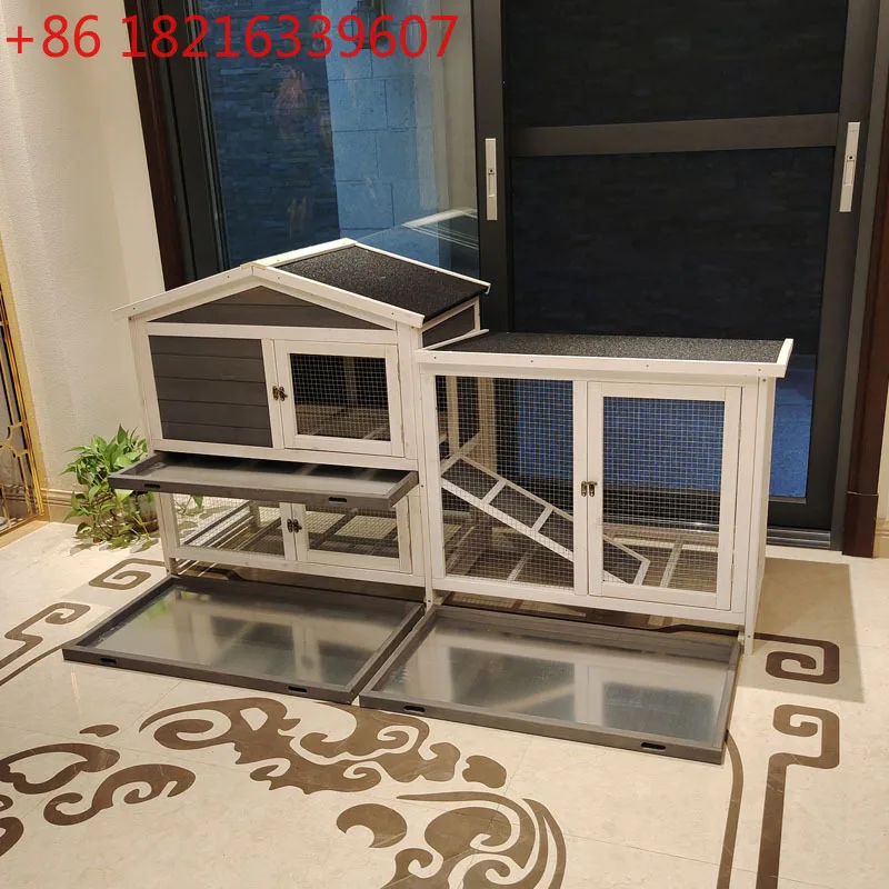 

Kindergarten animal breeding rabbit cage large rabbit chicken duck pigeon wooden cage
