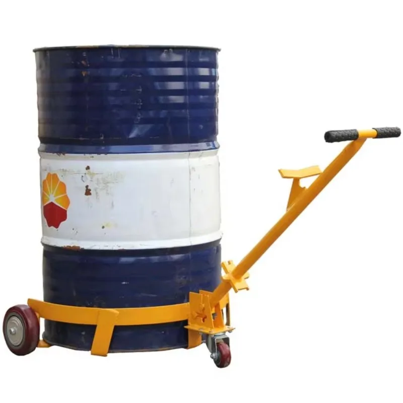 

Heavy Duty Portable Manual Hand Truck 450 kg Capacity 200 Liters Plastic Oil Drum Trolley Tool Drums for Home Use Retail