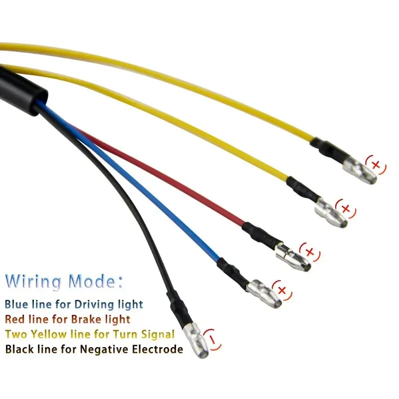 Motorcycle Dual Tail Brake Light Stop Warning Lamp Moto Modified License Plate Holder Turn Signals Motorcycle Accessories
