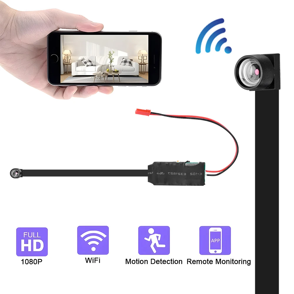 1080P HD Mini Camera DIY Module Video Recorder Motion Detection WiFi Camera Security P2P Wireless Camcorder Support Remote View