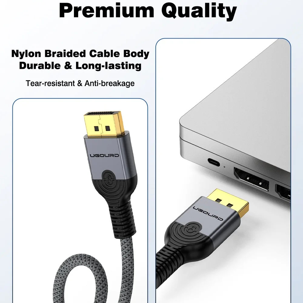 UGOURD DP to HDMI Adapter, 4K@60Hz UHD DisplayPort 1.2 to HDMI Female Converter, Unidirectional 2K@144Hz for Desktop GPU Monitor