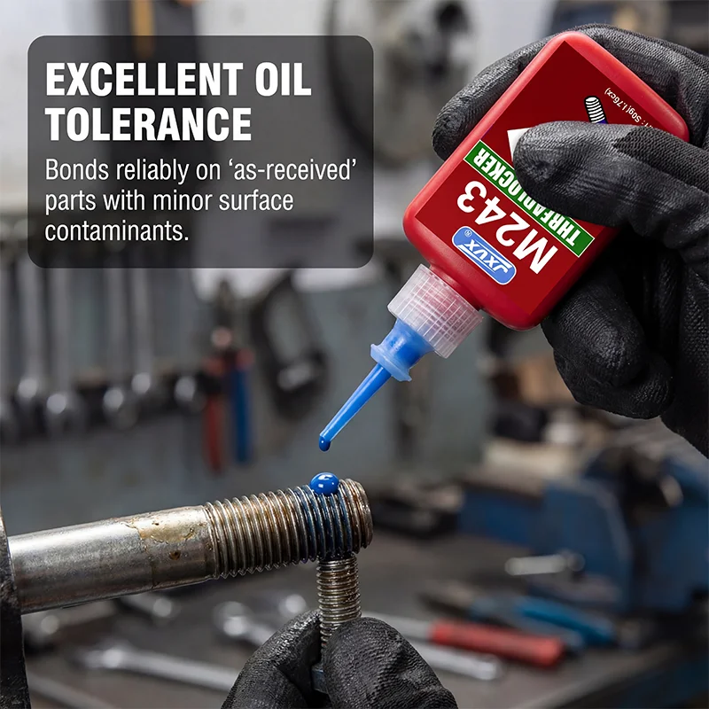 Jxvx 243 50ml Threadlocker Anaerobic Glue, Quick Fix Sealant for Screws, Fast Curing Thread Locking Agent