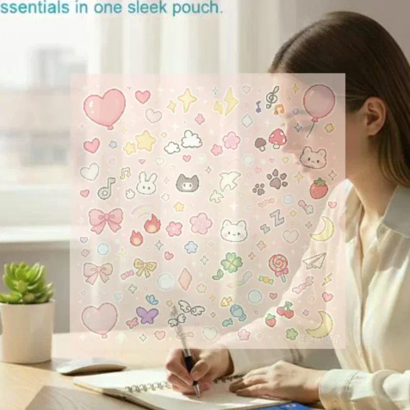 Multicolor Zipper Pencil Pouches With Clear Window And Waterproof Fabric Perfect For School Office And Daily Use