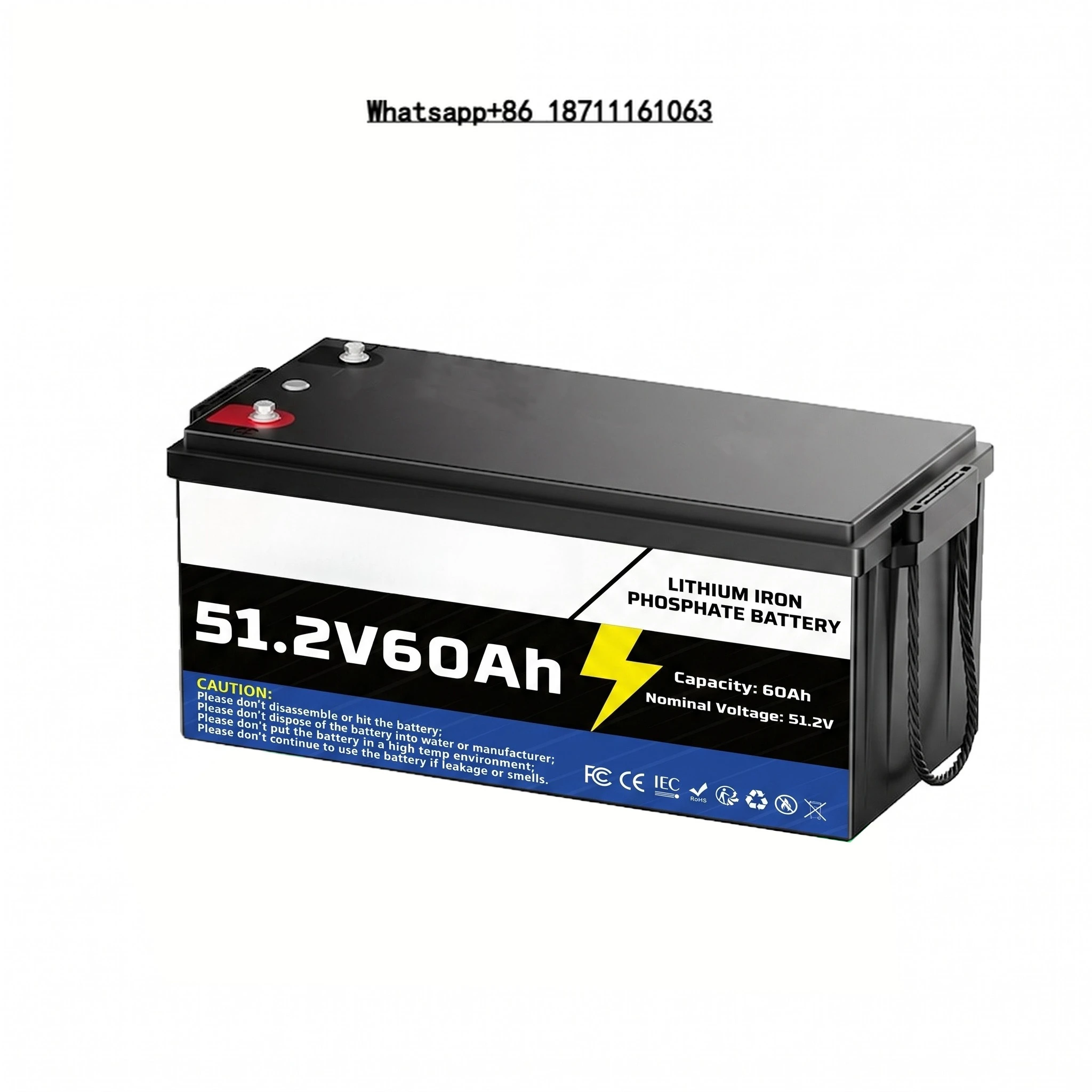 51.2V 60Ah LiFePO4 Battery 120A BMS Deep Cycle for Golf Cart & RV Solar Energy Storage Bluetooth Monitoring 4000-Cycle Life