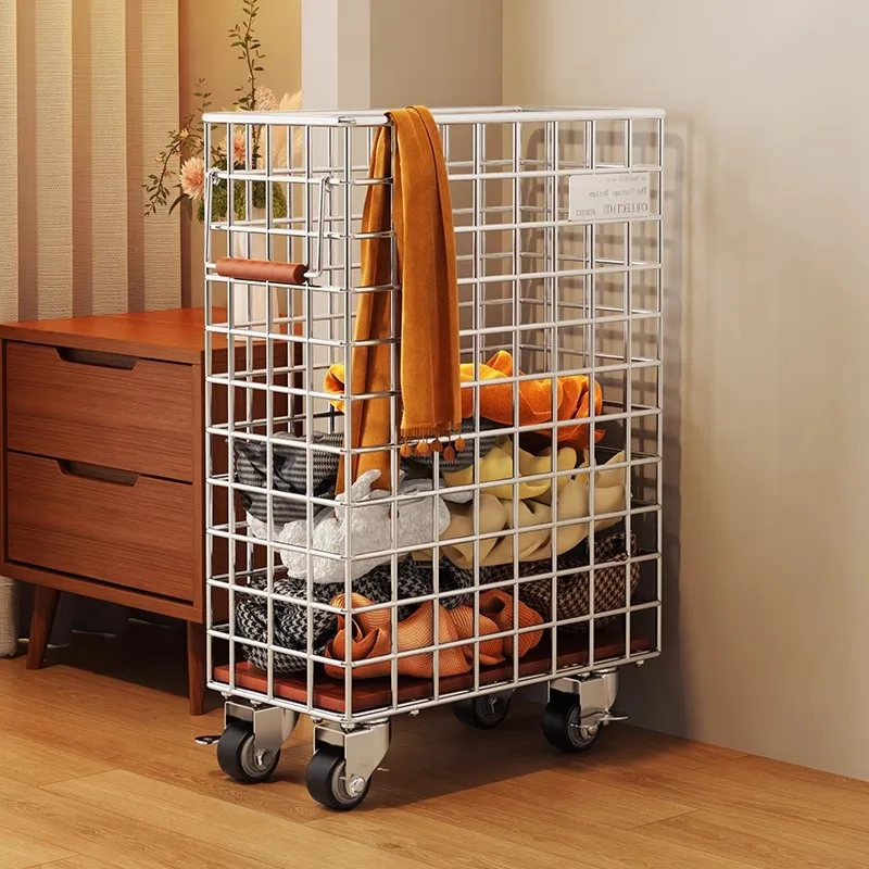 

Hxl slim dirty clothes hamper storage rack - space-saving laundry basket organizer