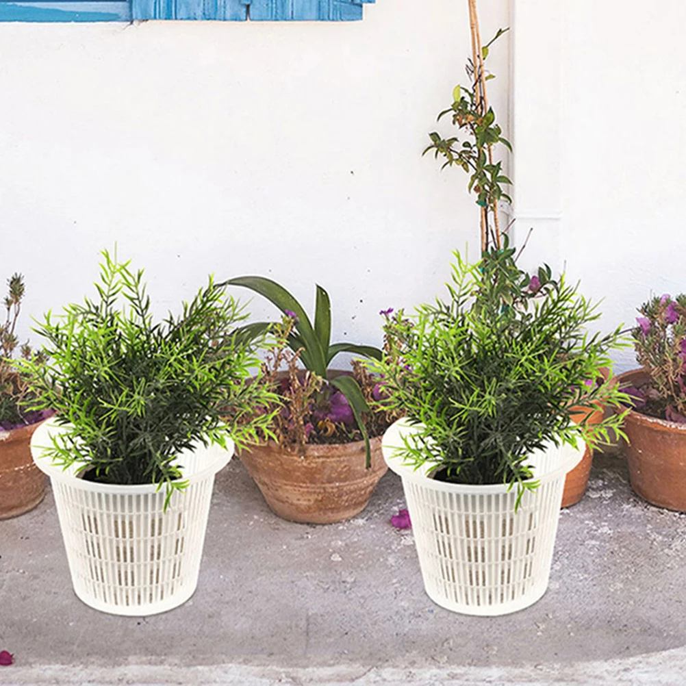 

3 Pcs Root Control Pots for Plants Small Planters with Holes Large Nursery Orchid Flower Pot Indoor Breathing Design Modern