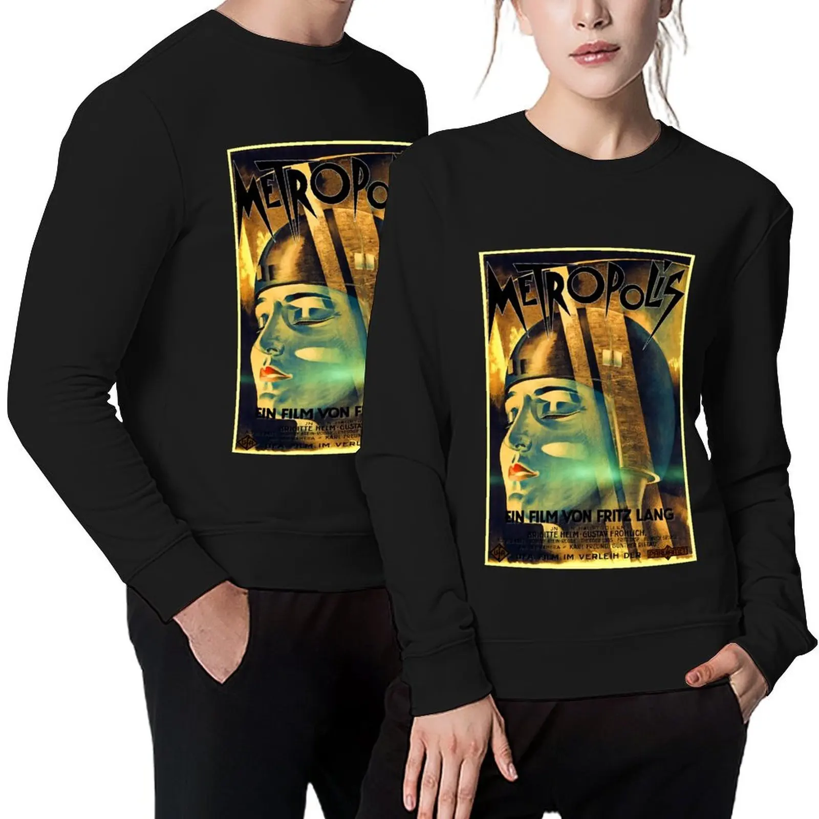 

Fritz Lang's Metropolis Movie Poster 1927 Pullover korean clothes male clothes men's coat men's clothing aesthetic sweatshirts