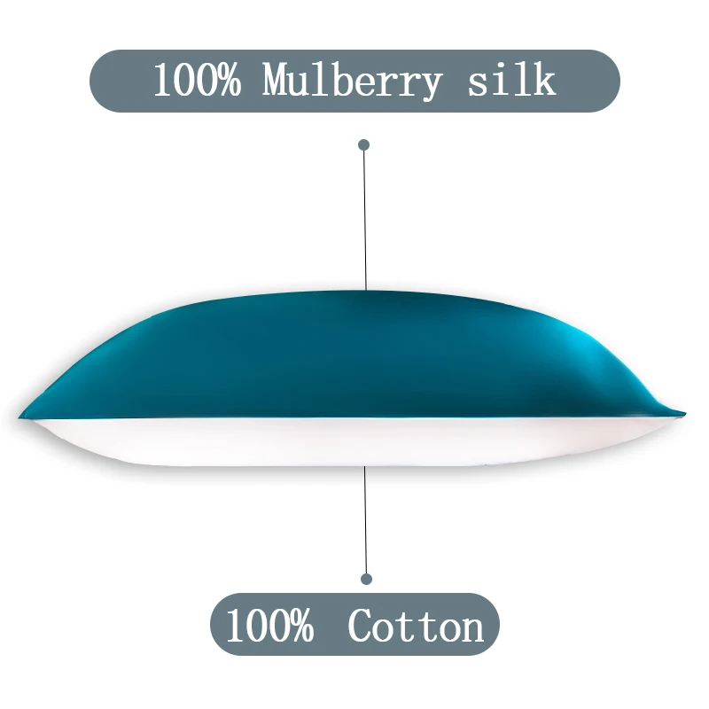 Mulberry silk pillowcase 100% pure silk fabric real silk pillowcase natural silk pillowcase Buy 2 free hair rings free shipping