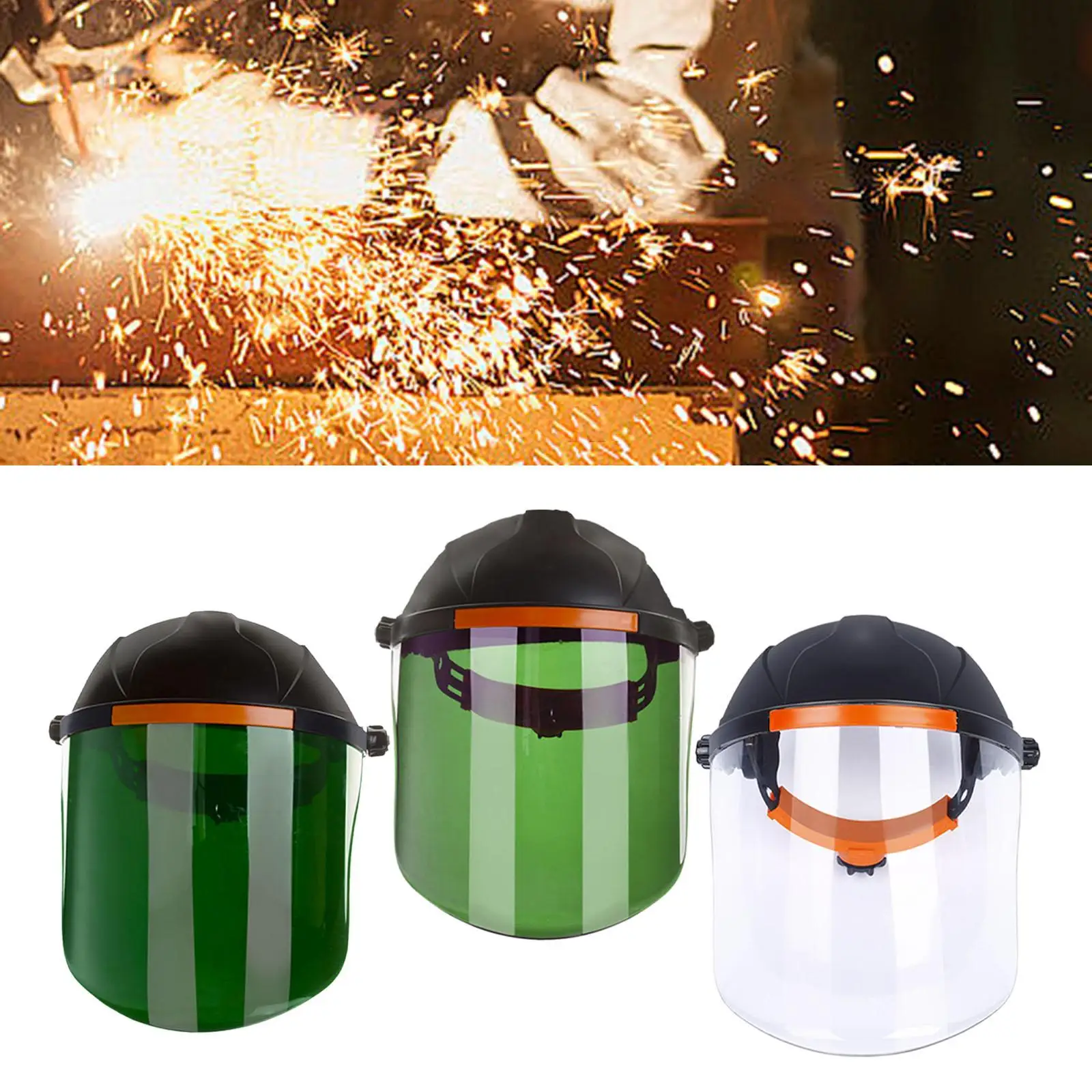 Welding Face Cover with Flip Front Visor Versatile Full Protection PC Material