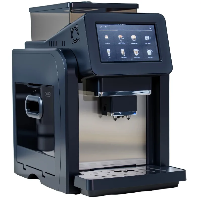 ماكينة صنع قهوة اسبريسو كهربائية أوتوماتيكية ذكية من الفولاذ المقاوم للصدأ مع تحكم كبير بشاشة تعمل باللمس