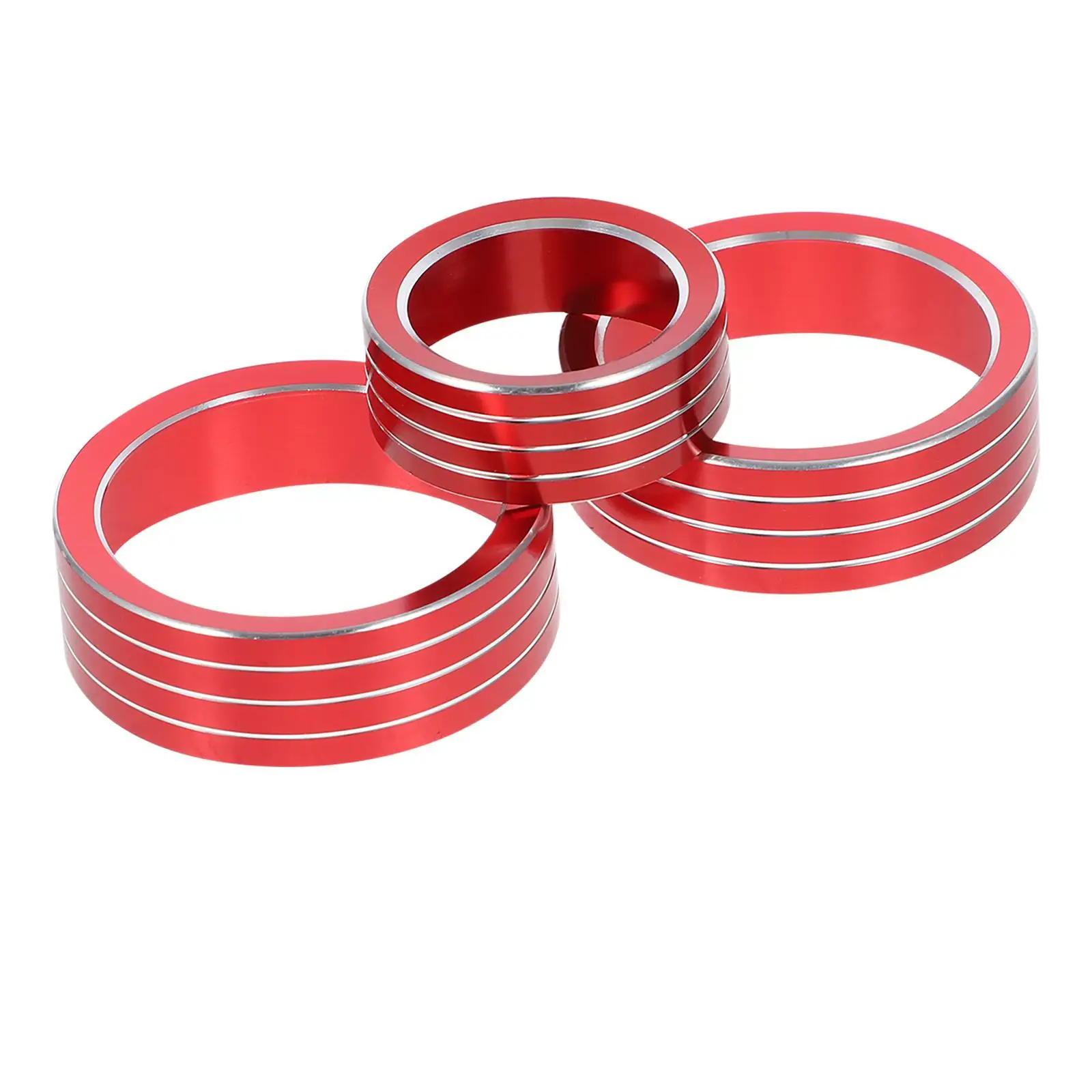 3 قطع غطاء مقبض مكيف الهواء ديكور السيارة الداخلي للنساء إكسسوارات الحلقة سبائك الألومنيوم