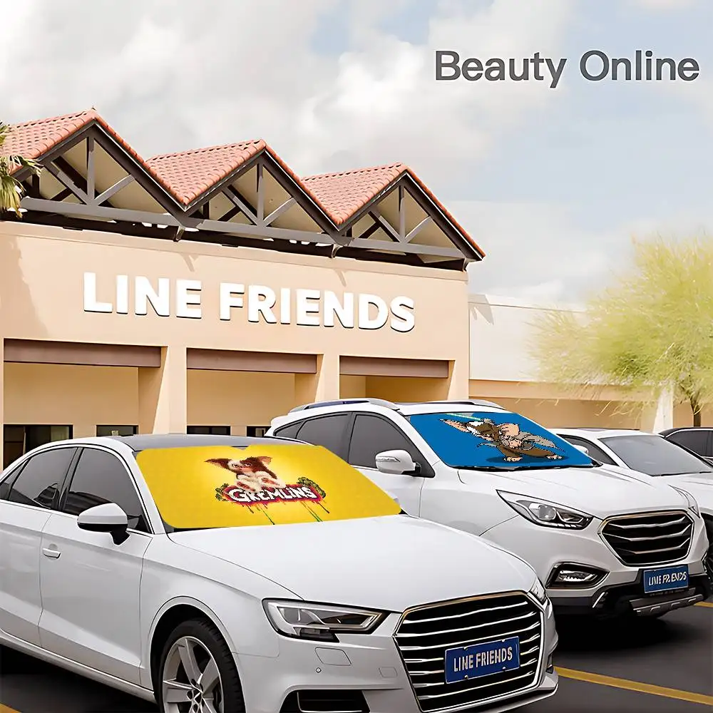 

Милый G-Gremlins, новинка, солнцезащитный козырек на лобовое стекло автомобиля, 70x130 см, мультяшная фольга, чехол на лобовое стекло автомобиля