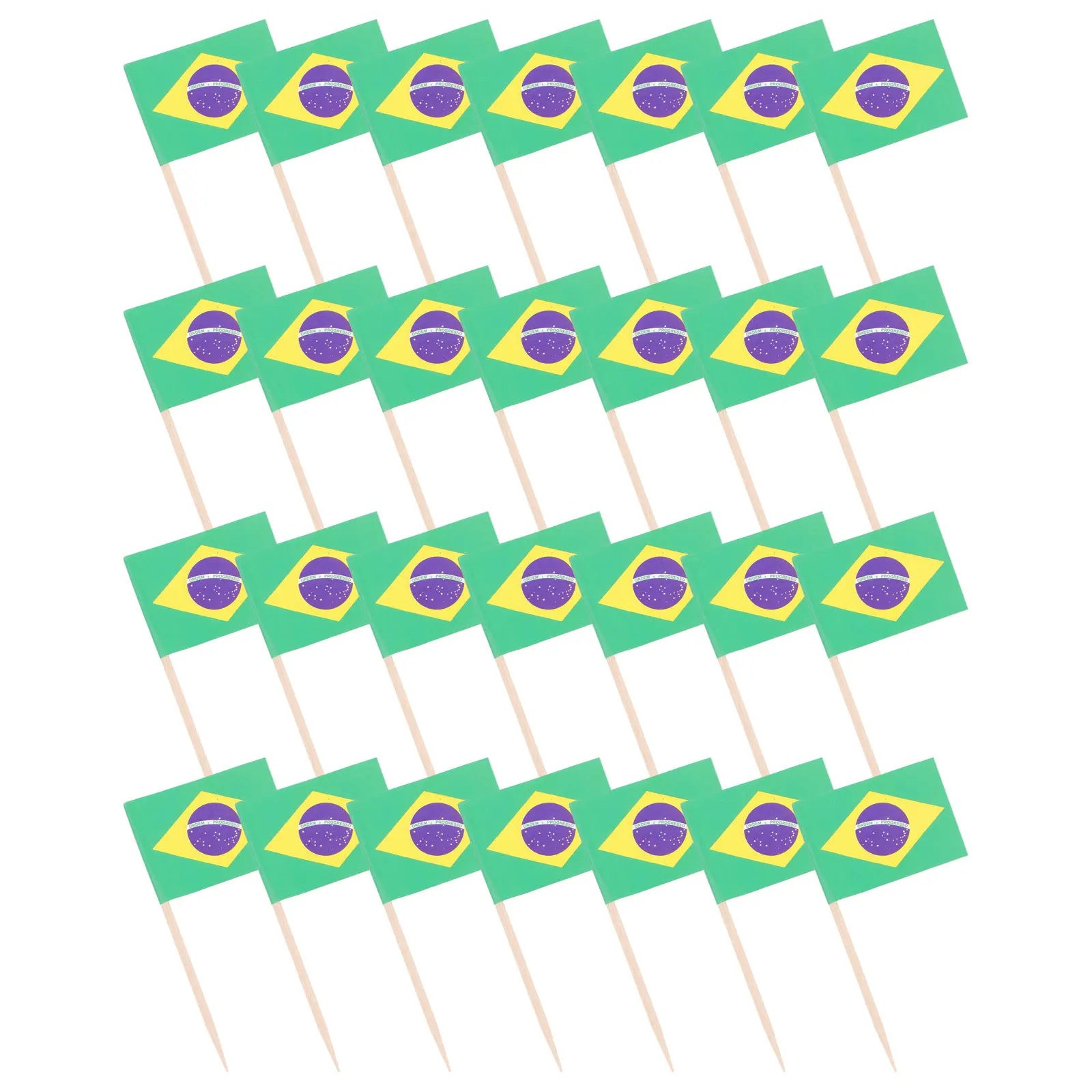 

100pcs Hand Crank Flag Toothpicks Cake Toppers Rustic Flags Paper Decorations Party Supplies Birthday Fruit Picks Cupcake