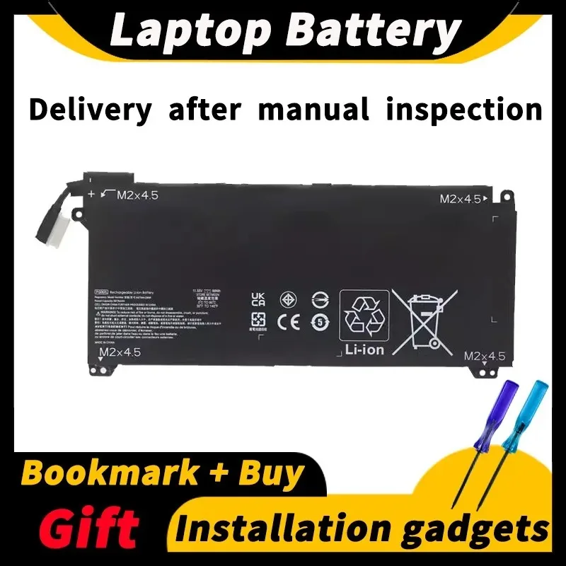 

For HP Shadow Elf 5/6Air 15-dh0006TX TPN-C143 PG06XL HSTNN-DB9F L48431-2C1 L48497-005 11.55V 69wh/5676mAh Laptop Battery