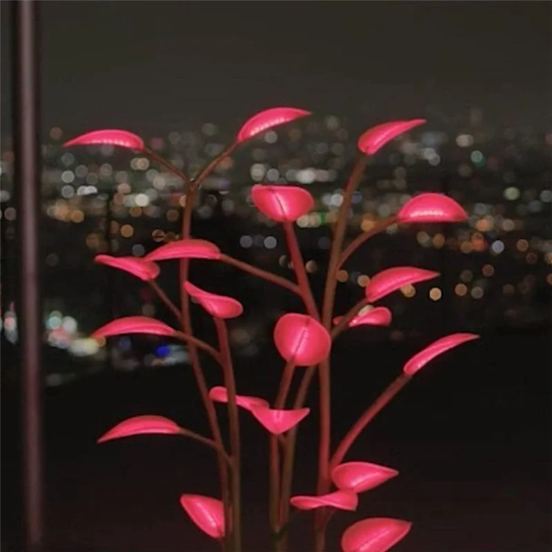 【Fast Delivery】Magical Glowing Potted Plant Indoor Plant LED 3 Color-Changing Artificial Plants Bonsai Light Artificial (Without