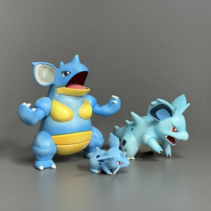 Nidoking Nidoqueen Anime Scale PVC Figure Collectible Statue Room Decoration Customizable Toy Gift Preschool Elementary School