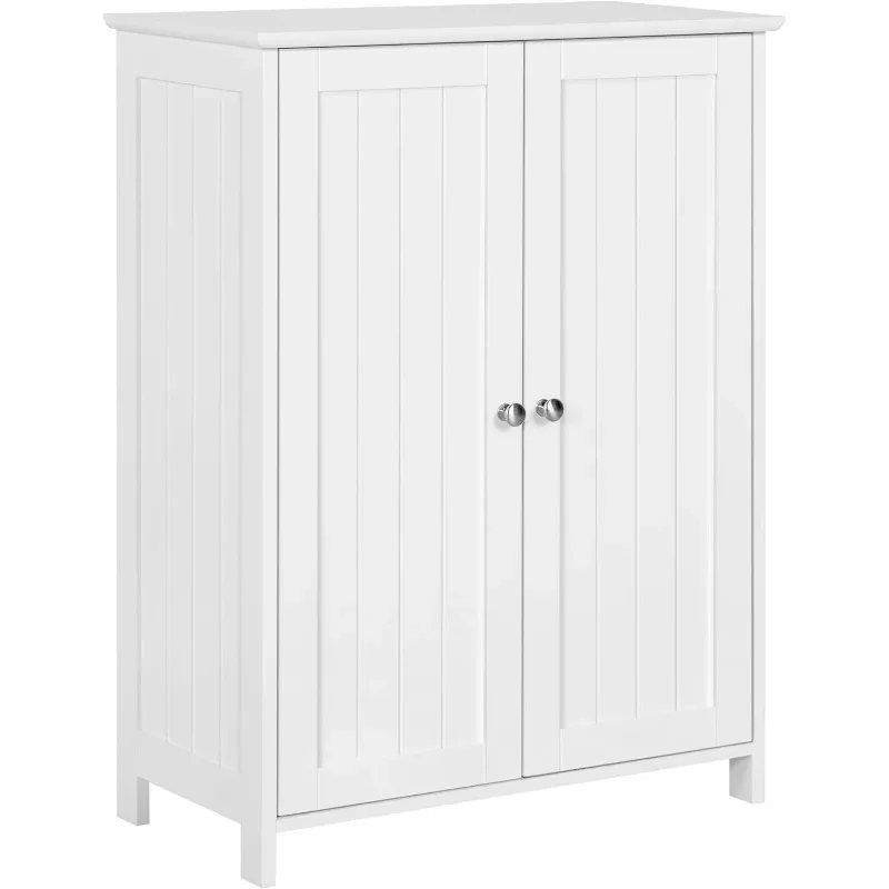 

Напольный шкаф для ванной комнаты, современный отдельно стоящий шкаф-органайзер для хранения с регулируемыми полками и двойными дверцами