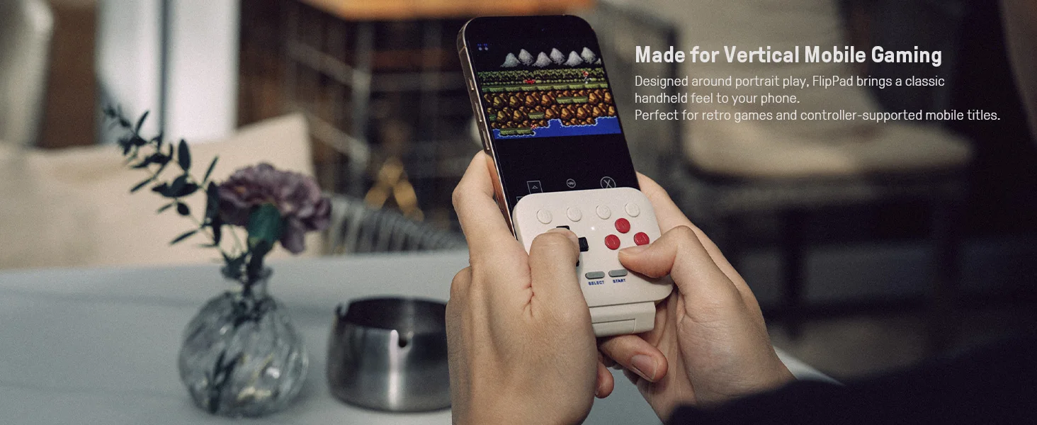 8BitDo Gaming Gamepad FlipPad USB-C Flip-Style Mobile Game Controller für iPhone Android Vertikaler Mobiler Controller – Detail 3