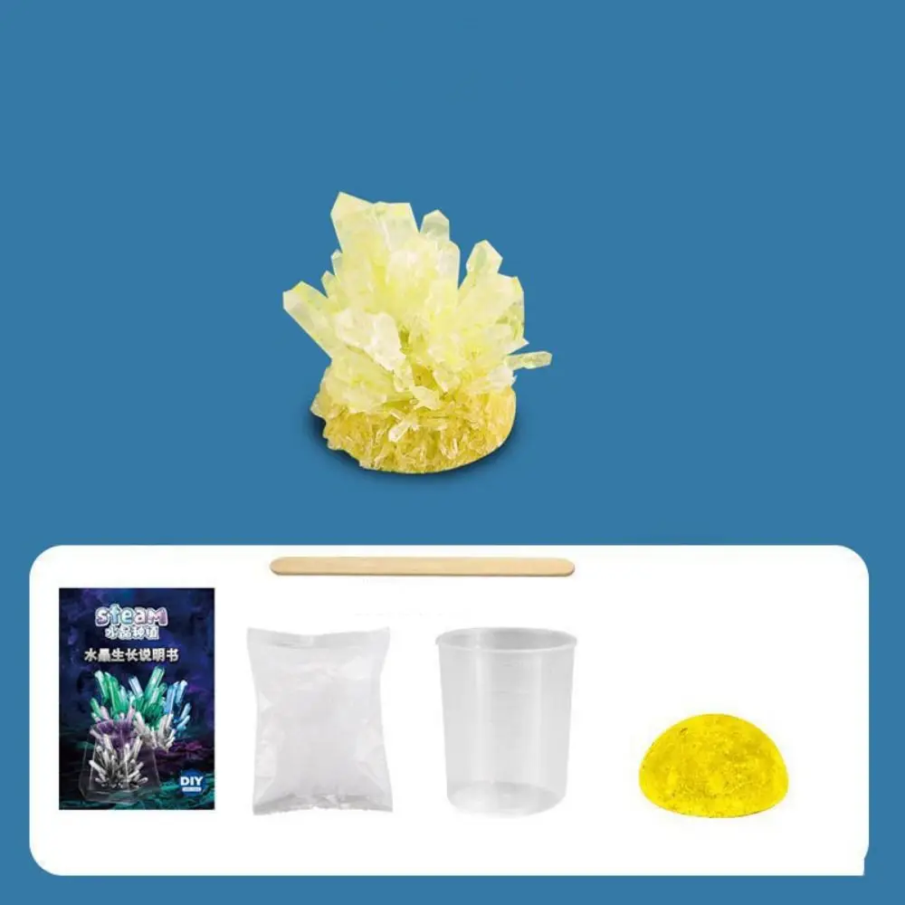 

Display Cases Crystal Growing Kit Vibrant Colored Crystals Easy-to-Follow Manual DIY Educational Science Toys Grow a Crystal